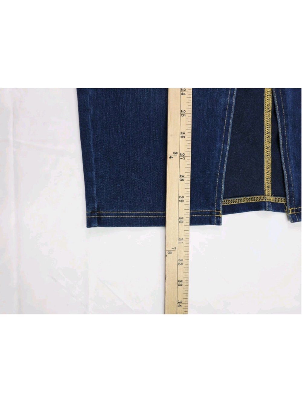 Halara Womens Flex Denim Midi Skirt Front Slit High Waisted - Size M - Picture 4 of 5